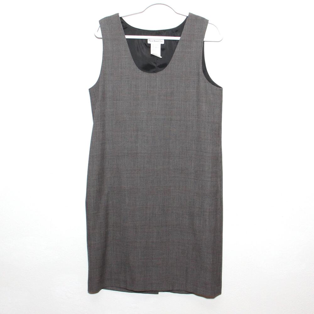 Vintage wool Jumper Dress Gray Plaid Harve Benard Sport Size 10